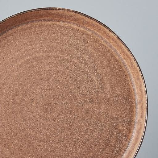 Plate High Rim 25cm Toffee Glaze V637-C0537