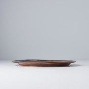 Plate Organic Flat 25.5cm Toffee Glaze V637-C0538