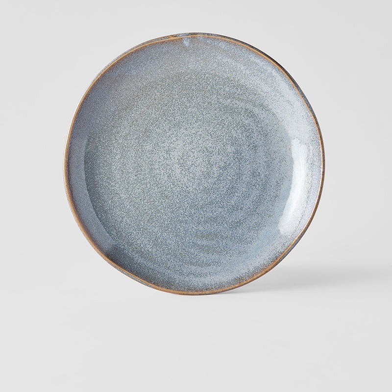 Plate Organic 23cm Steel Grey Glaze V637-C0600
