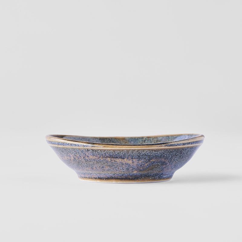 Sauce Dish organic shape 8cm Steel Grey Glaze V637-C0607