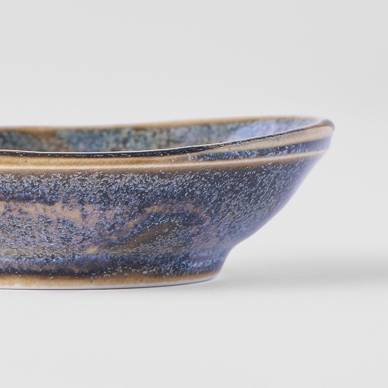 Sauce Dish organic shape 8cm Steel Grey Glaze V637-C0607