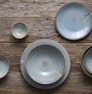 Sauce Dish organic shape 8cm Steel Grey Glaze V637-C0607