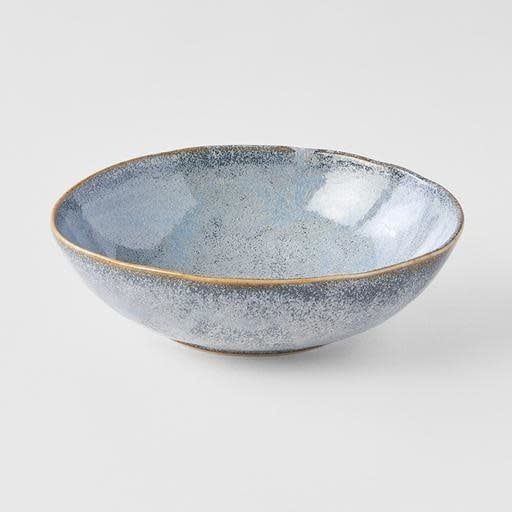 Bowl Oval 16cm Steel Grey Glaze V637-C0609