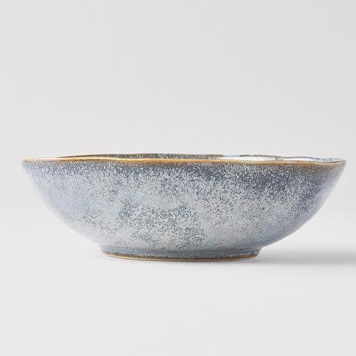 Bowl Oval 16cm Steel Grey Glaze V637-C0609