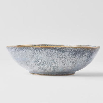 Bowl Oval 16cm Steel Grey Glaze V637-C0609