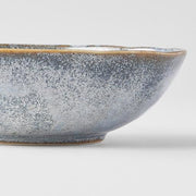 Bowl Oval 16cm Steel Grey Glaze V637-C0609