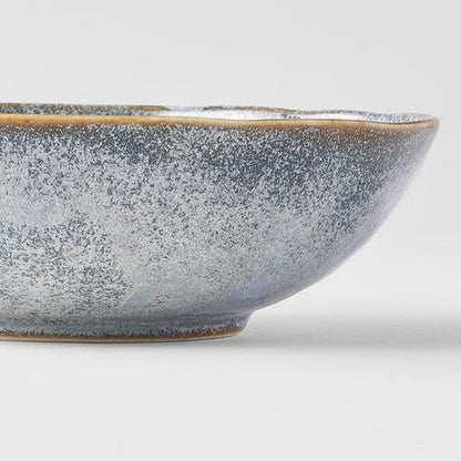 Bowl Oval 16cm Steel Grey Glaze V637-C0609
