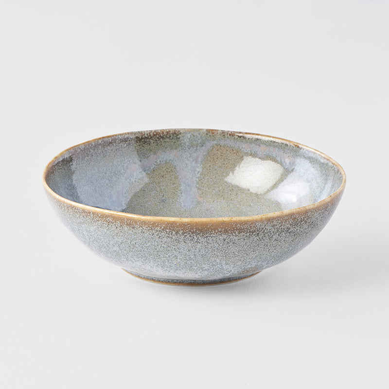 Bowl Oval 14cm Steel Grey Glaze V637-C0610