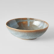 Bowl Oval 14cm Steel Grey Glaze V637-C0610