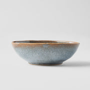Bowl Oval 14cm Steel Grey Glaze V637-C0610