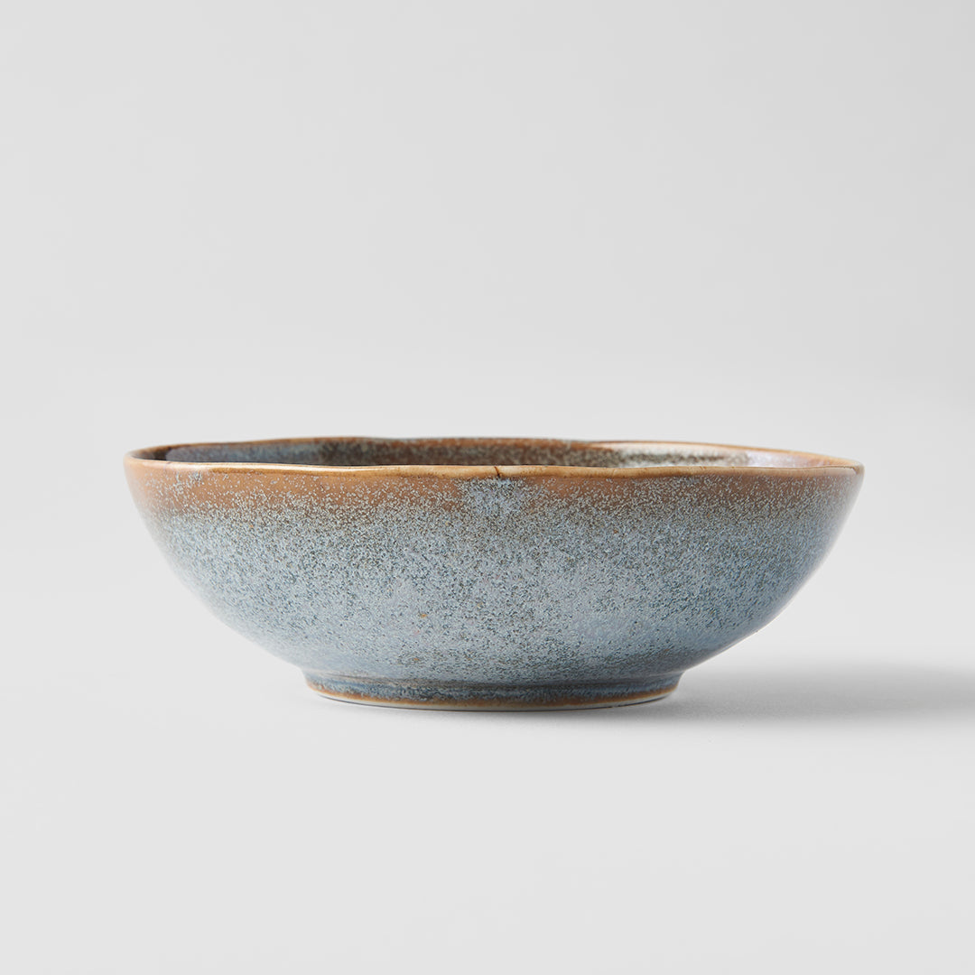 Bowl Oval 14cm Steel Grey Glaze V637-C0610