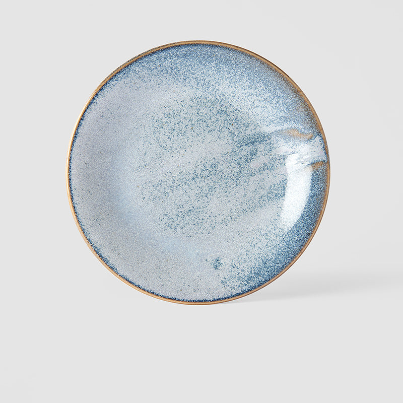 Side Plate 21cm Steel Grey Glaze V637-C0612