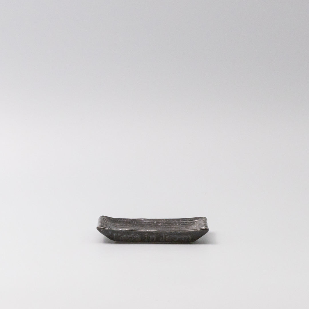 Sauce Dish 10cm Mamezara Black Contour Glaze V637-C0622