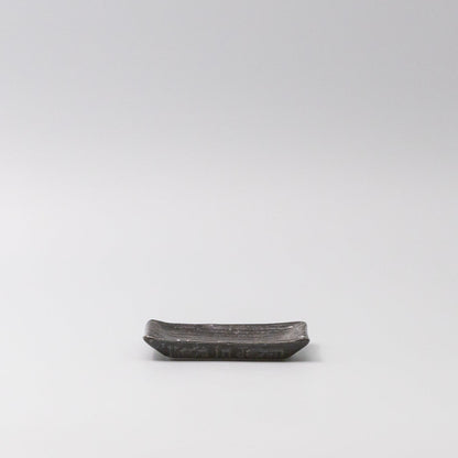 Sauce Dish 10cm Mamezara Black Contour Glaze V637-C0622