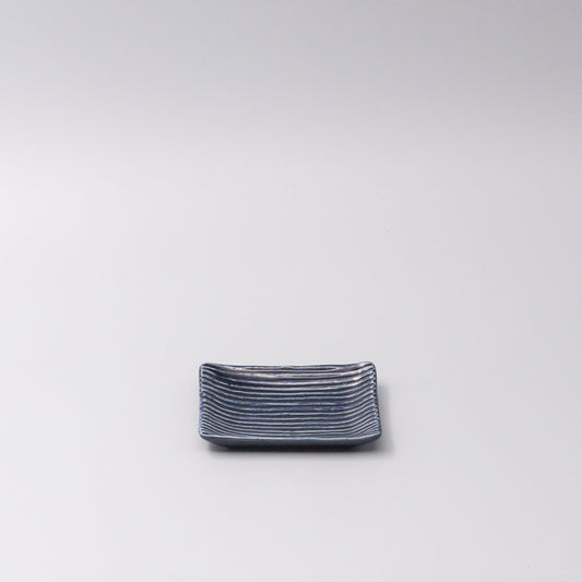 Sauce Dish 10cm Mamezara Blue Contour Glaze V637-C0624