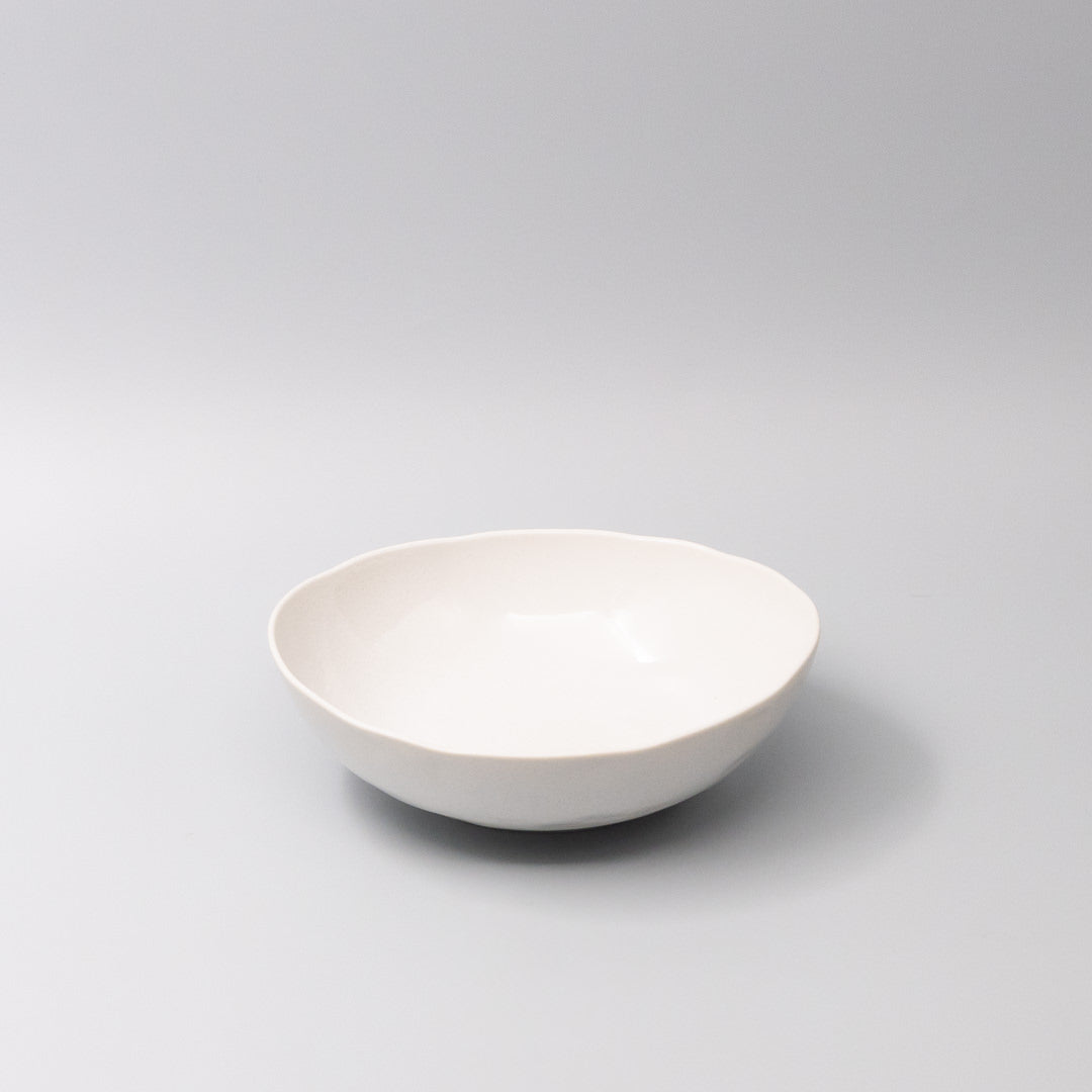 Bowl Oval 20cm Parchment White Glaze V637-C0640