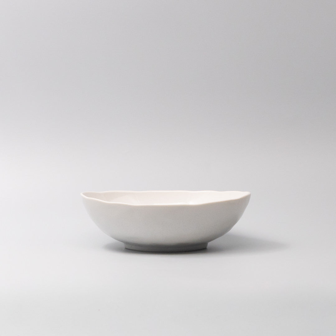 Bowl Oval 20cm Parchment White Glaze V637-C0640