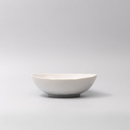 Bowl Oval 20cm Parchment White Glaze V637-C0640