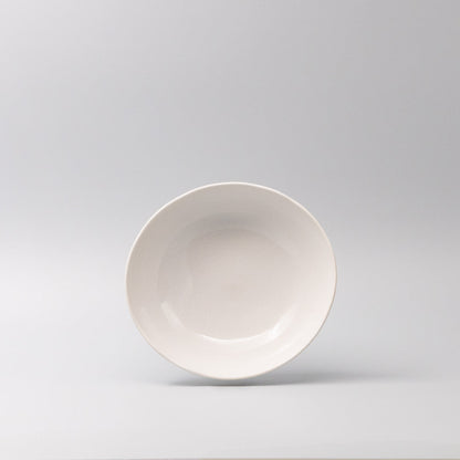 Bowl Oval 20cm Parchment White Glaze V637-C0640