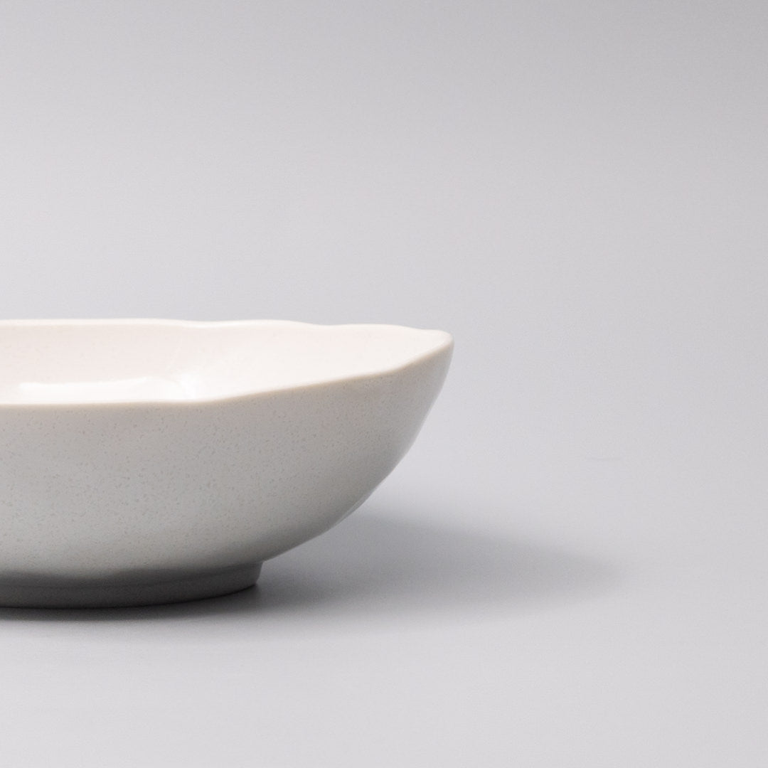 Bowl Oval 20cm Parchment White Glaze V637-C0640
