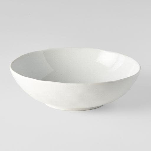 Bowl Oval 16cm Parchment White Glaze V637-C0641