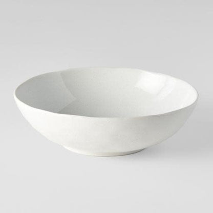 Bowl Oval 16cm Parchment White Glaze V637-C0641