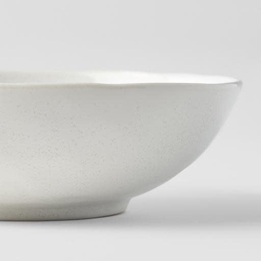 Bowl Oval 16cm Parchment White Glaze V637-C0641