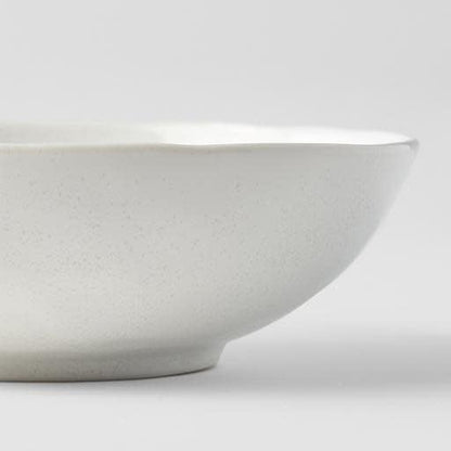 Bowl Oval 16cm Parchment White Glaze V637-C0641
