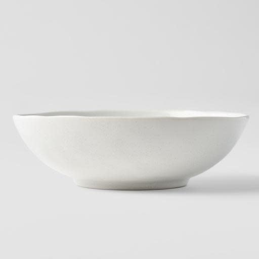 Bowl Oval 16cm Parchment White Glaze V637-C0641