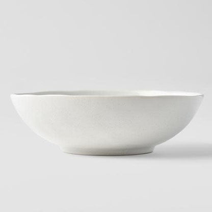 Bowl Oval 16cm Parchment White Glaze V637-C0641