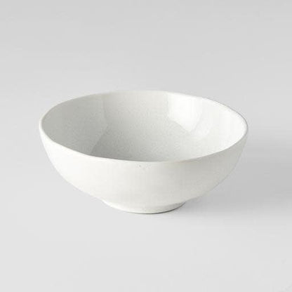 Bowl Oval 14cm Parchment White Glaze V637-C0642