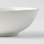Bowl Oval 14cm Parchment White Glaze V637-C0642