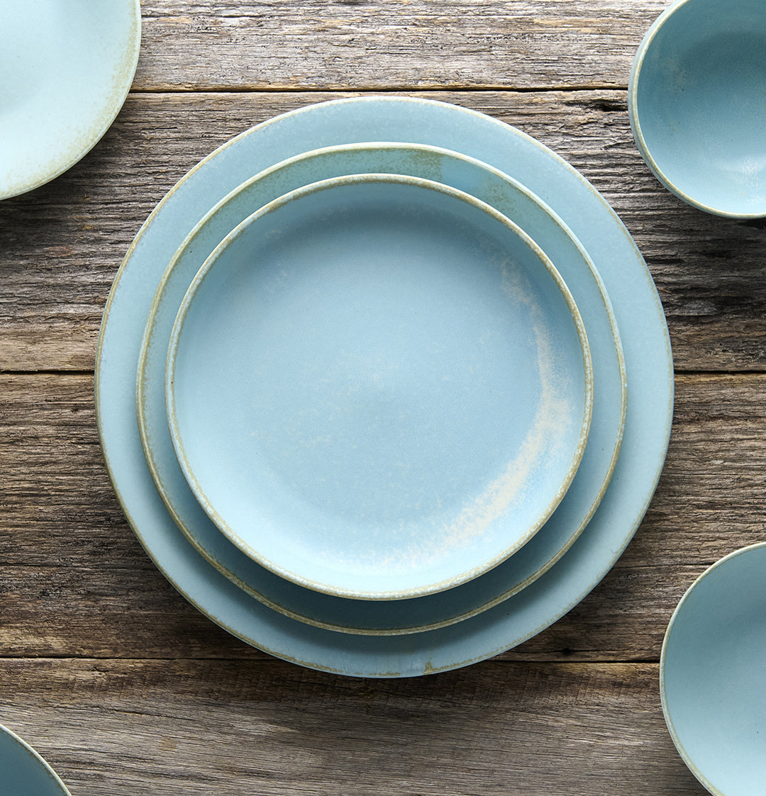 Side Plate 21cm Soda Blue Glaze V637-C0664
