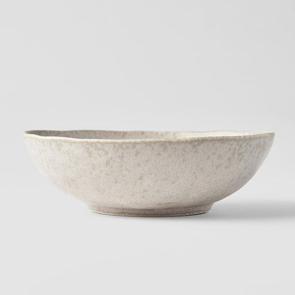 Bowl Oval 16.5cm White Fade Glaze V637-C0671
