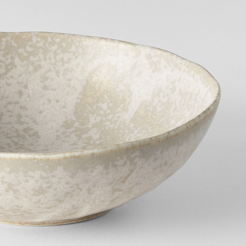 Bowl Oval 16.5cm White Fade Glaze V637-C0671