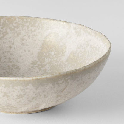 Bowl Oval 16.5cm White Fade Glaze V637-C0671