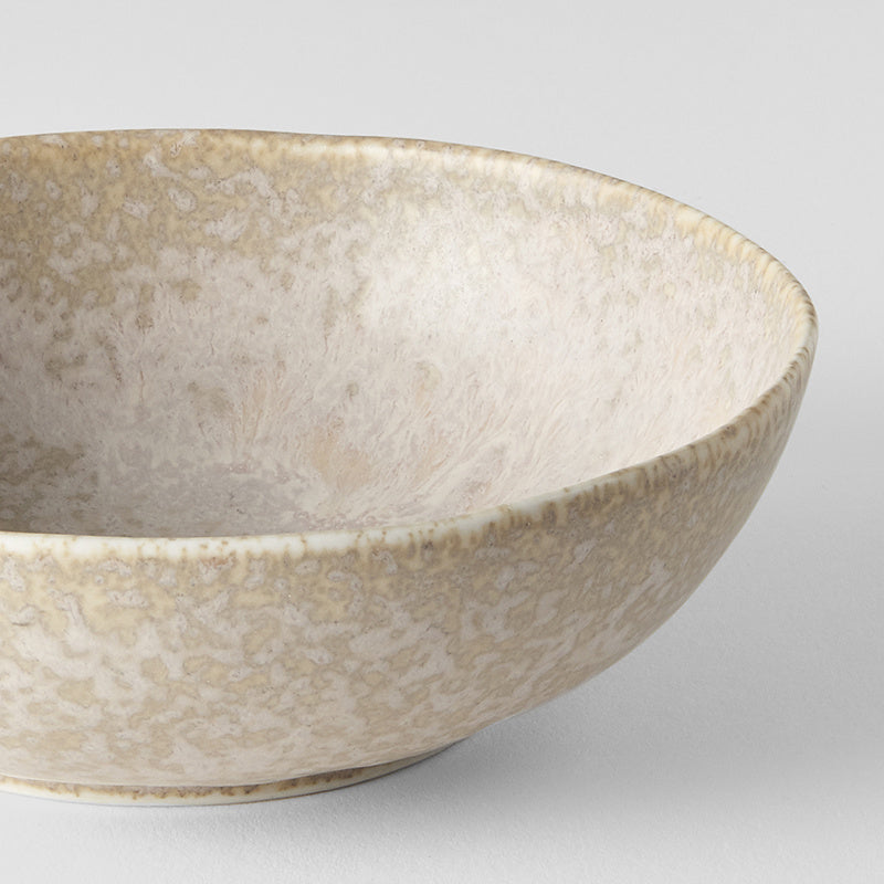 Bowl Oval 14cm White Fade Glaze V637-C0672