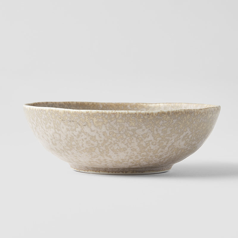 Bowl Oval 14cm White Fade Glaze V637-C0672