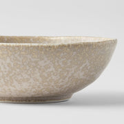 Bowl Oval 14cm White Fade Glaze V637-C0672
