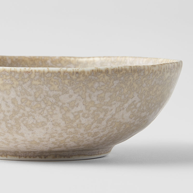 Bowl Oval 14cm White Fade Glaze V637-C0672