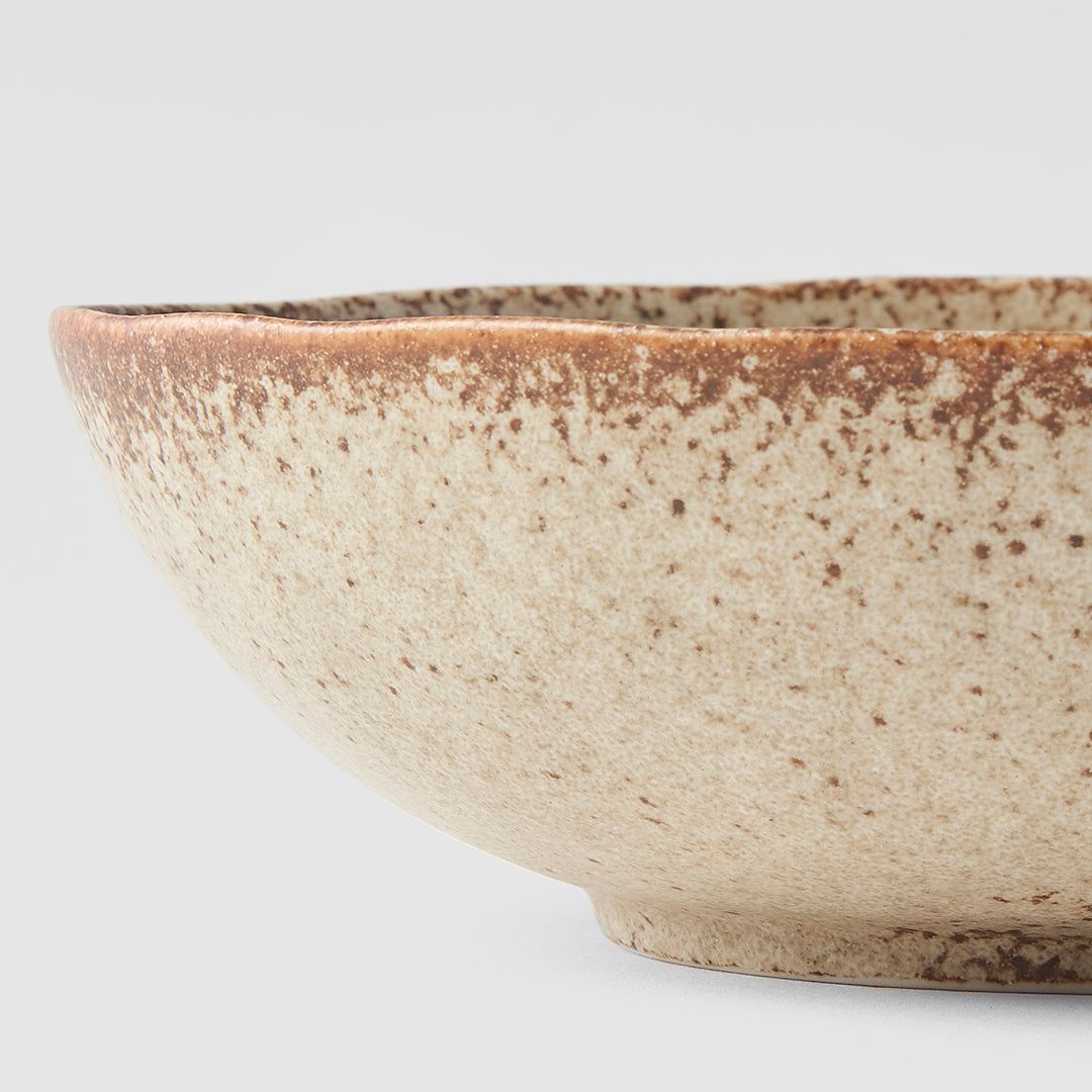 Bowl Oval 16cm Sand Fade Glaze V637-C0681