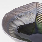 Bowl Leaf Shaped 24cm Midori Green Glaze V637-C0690