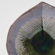 Bowl Shallow Leaf Shape 25cm Midori Glaze V637-C0691