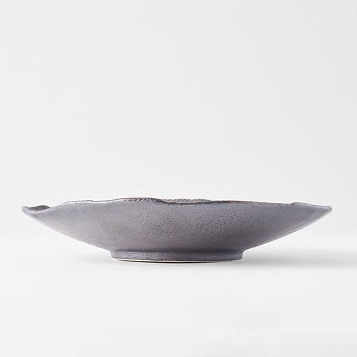 Bowl Shallow Leaf Shape 25cm Midori Glaze V637-C0691