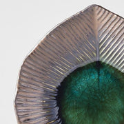 Plate Leaf Shape 16cm Midori Green Glaze V637-C0694
