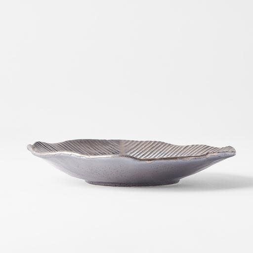 Plate Leaf Shape 16cm Midori Green Glaze V637-C0694