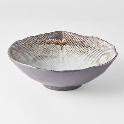 Bowl Irregular 22cm Akane Grey Glaze V637-C0695