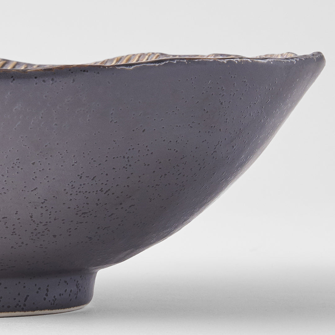 Bowl Irregular 22cm Akane Grey Glaze V637-C0695