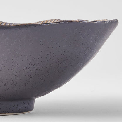 Bowl Irregular 22cm Akane Grey Glaze V637-C0695