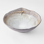 Bowl Irregular 22cm Akane Grey Glaze V637-C0695